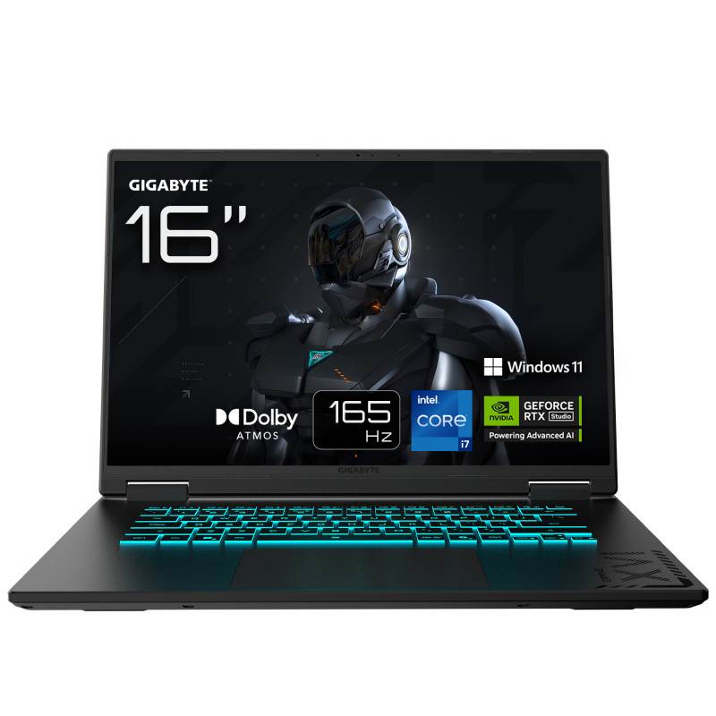 GIGABYTE GAMING A16 CWH Ordinateur Portable Gaming - 16,0“, 165Hz WQXGA, Core i7-13620H, NVIDIA RTX 5070, 16Go DDR5 5200MHz,
