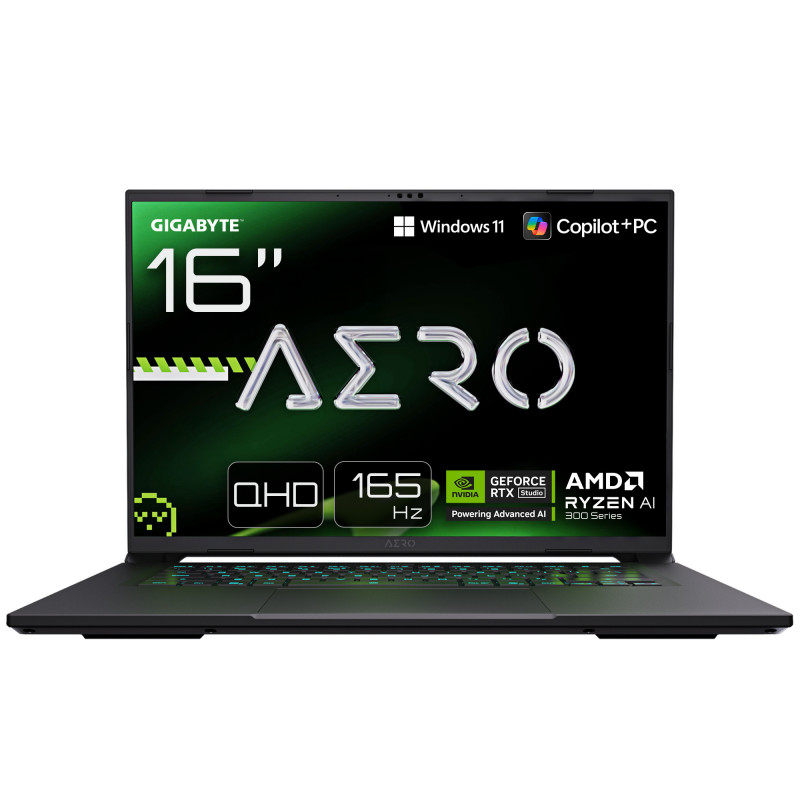 GIGABYTE AERO X16 Ordinateur Portable Gaming - Copilot+ PC, 16", 165Hz WQXGA, Ryzen AI 7 350, GPU NVIDIA RTX 5060, 32Go DDR5, GIGABYTE AERO X16 Ordinateur Portable Gaming - Copilot+ PC, 16", 165Hz WQXGA, Ryzen AI 7 350, GPU NVIDIA RTX 5060, 32Go DDR5,