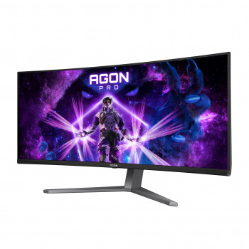 AOC AGON PRO AG346UCD écran plat de PC 86,4 cm (34") 3440 x 1440 pixels Wide Quad HD QD-OLED Noir, Gris