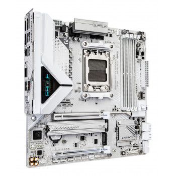 GIGABYTE B850M EAGLE WIFI6E ICE Carte Mère – Processeurs AMD Ryzen série 9000, VRM numérique 8+2+2 phases, jusqu’à 8200 MHz
