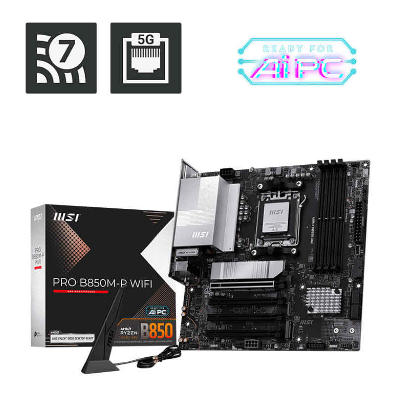 MSI PRO B850M-P WIFI AMD B850 Emplacement AM5 micro ATX