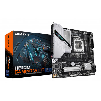 GIGABYTE H810M GAMING WIFI6 Carte mère - Processeurs Intel Core Ultra (Série 2), VRM 4+1+2 phases, jusqu'à 6400 MHz DDR5,