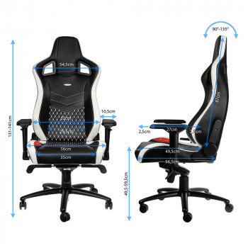 Noblechairs Epic Leather (noir blanc rouge)