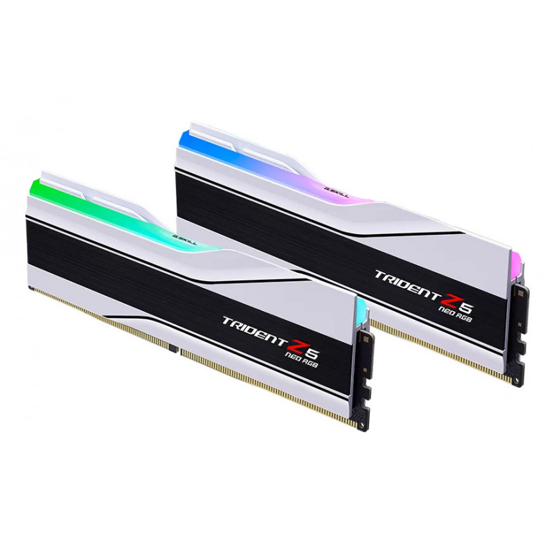 G.Skill Trident Z5 Neo RGB Series 32 Go (2x 16 Go) DDR5 6000 MHz CL30 - Blanc G.Skill Trident Z5 Neo RGB Series 32 Go (2x 16 Go) DDR5 6000 MHz CL30 - Blanc