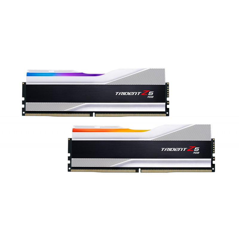 G.Skill Trident Z5 RGB 32 Go (2 x 16 Go) DDR5 6400 MHz CL32 - Argent G.Skill Trident Z5 RGB 32 Go (2 x 16 Go) DDR5 6400 MHz CL32 - Argent