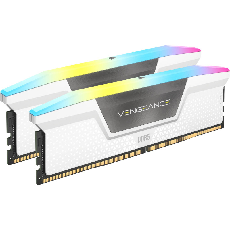 Corsair Vengeance RGB DDR5 32 Go (2 x 16 Go) 6000 MHz CL30 - Blanc