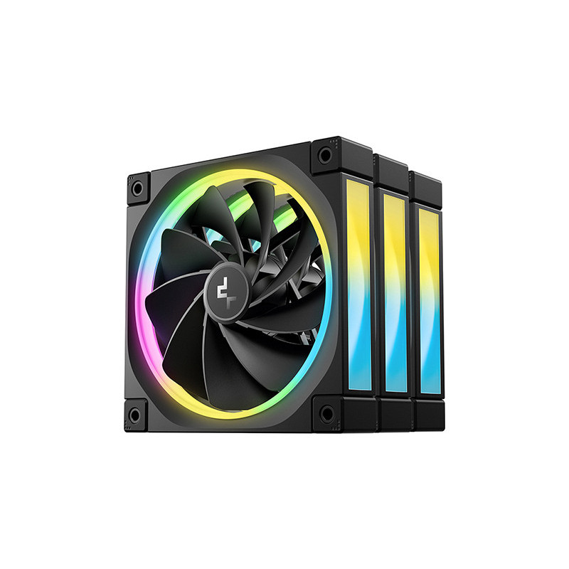 DeepCool FL12R-3 IN 1 Boitier PC Ventilateur 12 cm Noir 3 pièce(s) DeepCool FL12R-3 IN 1 Boitier PC Ventilateur 12 cm Noir 3 pièce(s)
