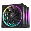 DeepCool FL12-3 in 1 Boitier PC Ventilateur 12 cm Noir 3 pièce(s)