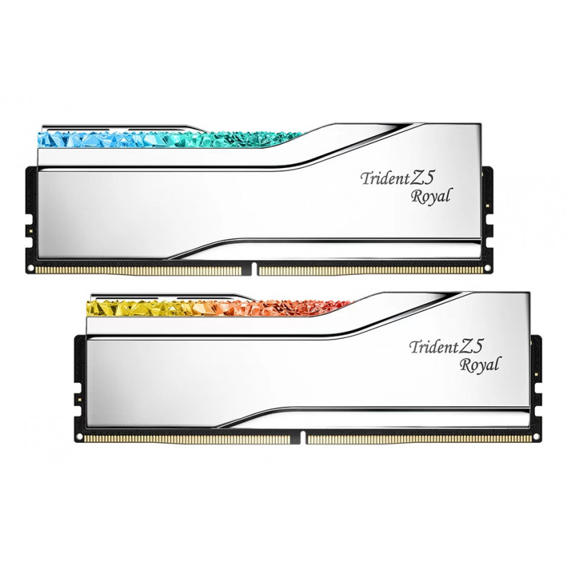 G.Skill Trident Z5 Royal F5-6400J3239G32GX2-TR5S module de mémoire 64 Go 2 x 32 Go DDR5 6400 MT s G.Skill Trident Z5 Royal F5-6400J3239G32GX2-TR5S module de mémoire 64 Go 2 x 32 Go DDR5 6400 MT s