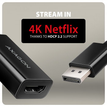 Axagon RVD-HI20N câble vidéo et adaptateur 0,15 m DisplayPort HDMI Noir