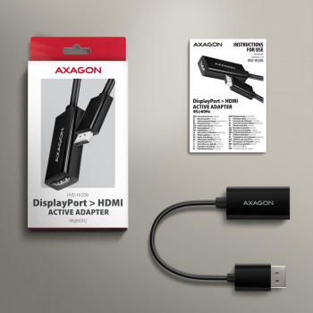 Axagon RVD-HI20N câble vidéo et adaptateur 0,15 m DisplayPort HDMI Noir