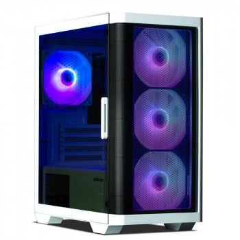 Zalman M4 WHITE unité centrale Mini Tower Noir, Blanc