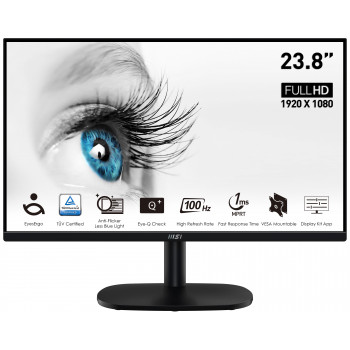 MSI Pro MP245V écran plat de PC 60,5 cm (23.8") 1920 x 1080 pixels Full HD LCD Noir
