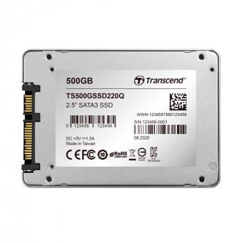 Transcend SSD220Q 500 Go 2.5" Série ATA III QLC 3D NAND