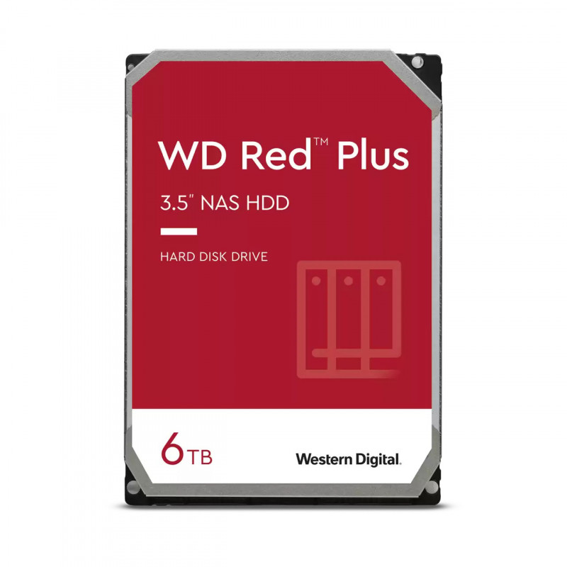 Western Digital Red Plus disque dur 6 To 5400 tr min 256 Mo 3.5" Série ATA III