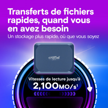 Crucial X10 1 To USB Type-C USB 3.2 Gen 2x2 Bleu