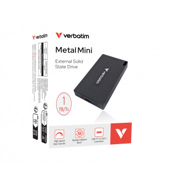 Verbatim 32031 lecteur à circuits intégrés externe 1 To USB Type-C USB 3.2 Gen 2x2 Gris