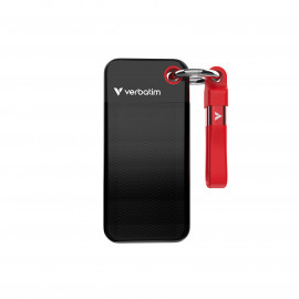 Verbatim Pocket SSD 2 To USB Type-C 3.2 Gen 2 (3.1 Gen 2) Noir, Rouge