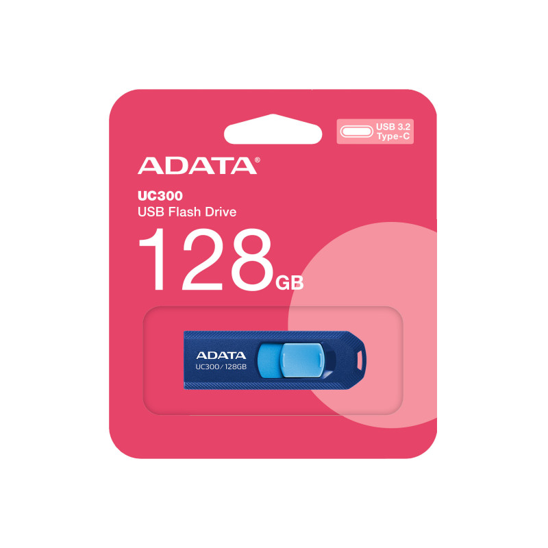 ADATA UC300 lecteur USB flash 128 Go USB Type-C 3.2 Gen 1 (3.1 Gen 1) Bleu