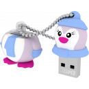 Emtec Miss Penguin lecteur USB flash 16 Go USB Type-A 2.0 Bleu, Violet, Blanc