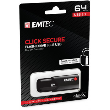 Emtec B120 Click Secure lecteur USB flash Noir
