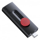 Lexar JumpDrive Dual Drive D300 lecteur USB flash 128 Go USB Type-A   USB Type-C 3.2 Gen 1 (3.1 Gen 1) Noir