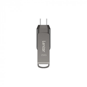 Lexar JumpDrive LJDD400256G-BNQNG lecteur USB flash 256 Go USB Type-C 3.2 Gen 1 (3.1 Gen 1) Gris