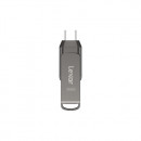 Lexar JumpDrive LJDD400256G-BNQNG lecteur USB flash 256 Go USB Type-C 3.2 Gen 1 (3.1 Gen 1) Gris