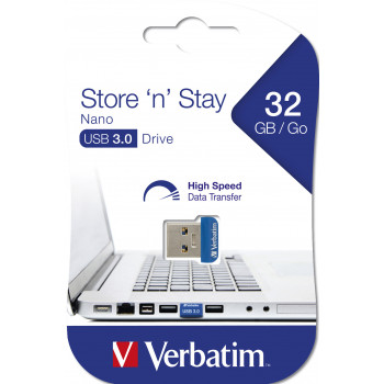 Verbatim Clé NANO USB 3.0 Store 'n' Stay 32 Go