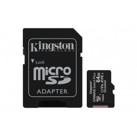Kingston Technology Canvas Select Carte micSDXC Plus 100R A1 C10 de 64 Go + ADP