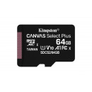 Kingston Technology Canvas Select Carte micSDXC Plus 100R A1 C10 de 64 Go + ADP