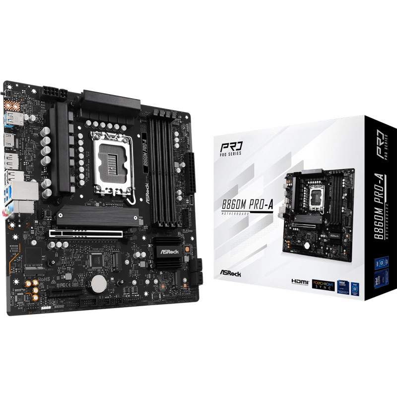 Asrock B860M Pro-A Intel B860 LGA 1851 (Socket V1) micro ATX