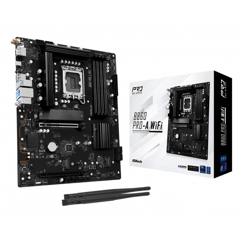 Asrock B860 Pro-A WiFi Intel B860 LGA 1851 (Socket V1) ATX