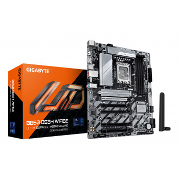 GIGABYTE B860 DS3H WIFI6E Carte mère - Processeurs Intel Core Ultra, VRM 8+1+2+2 phases, jusqu'à 9066MHz DDR5, 1xPCIe 5.0 +