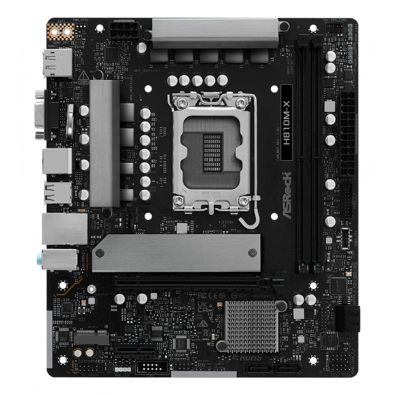 Asrock H810M-X Intel H810 LGA 1851 (Socket V1) micro ATX