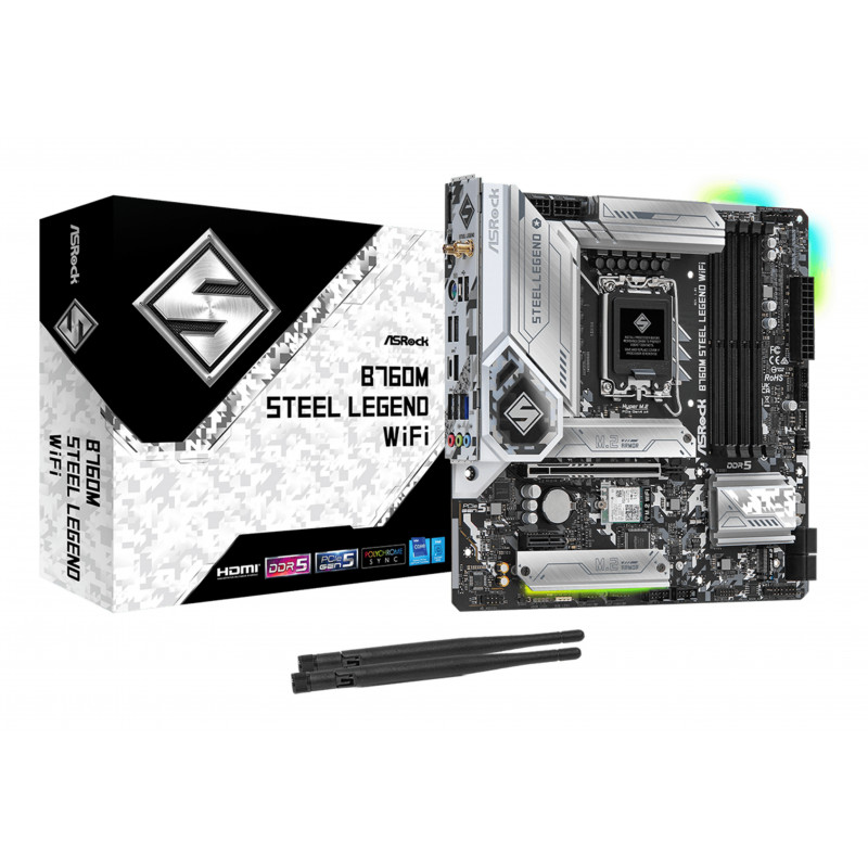 Asrock B760M Steel Legend WiFi Intel B760 LGA 1700 micro ATX