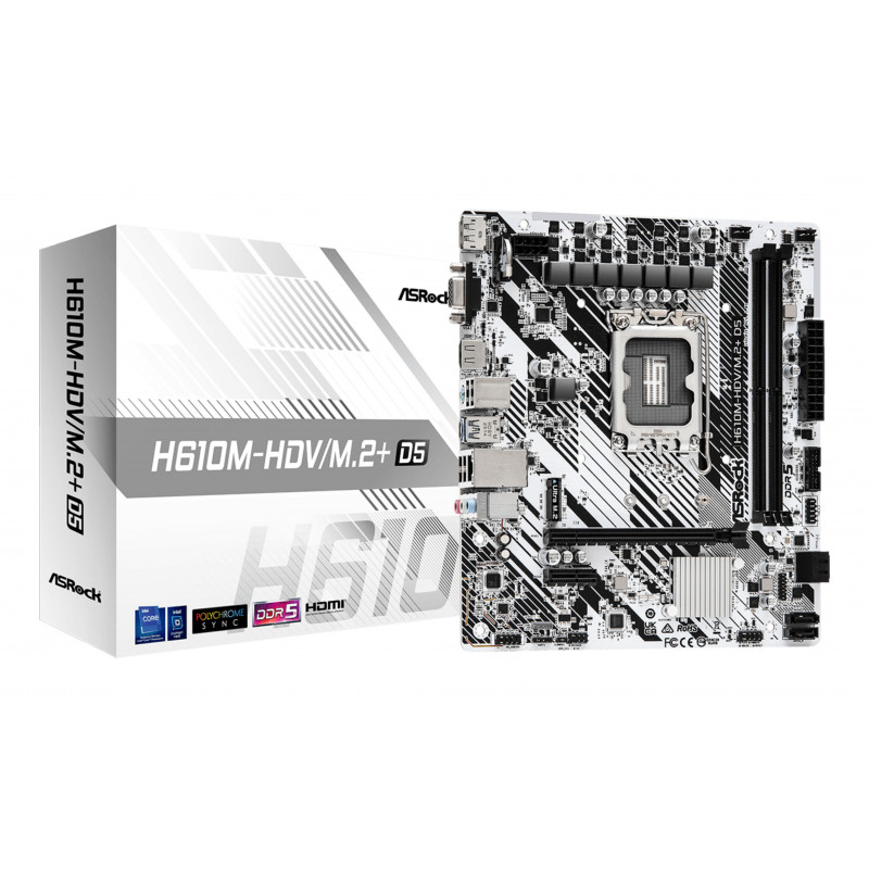 Asrock H610M-HDV M.2+ D5 Intel H610 LGA 1700 micro ATX
