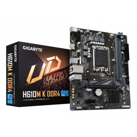 GIGABYTE H610M K DDR4 Carte mère - Compatible avec processeurs Intel Core 14th Gen CPUs, 3+1+1 Phases Hybrid Power Design, up