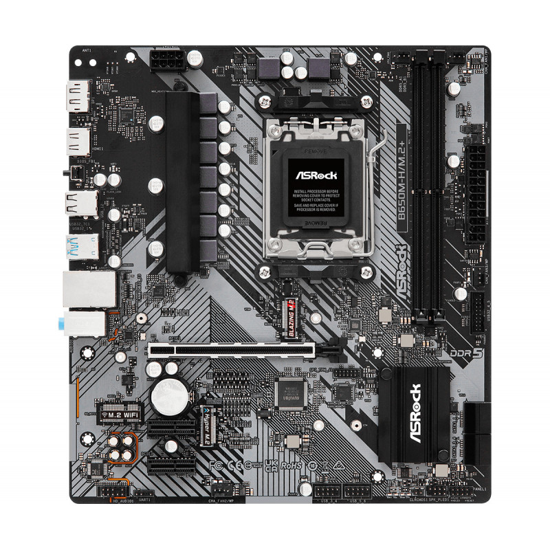 Asrock B650M-H M.2+ AMD B650 Emplacement AM5 micro ATX