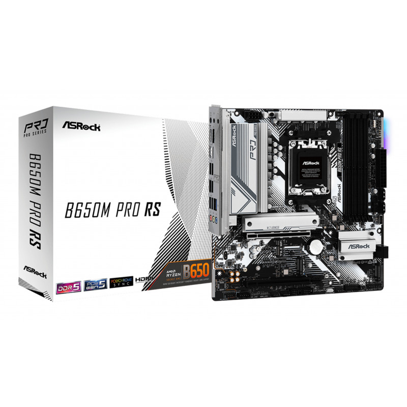 Asrock B650M Pro RS AMD B650 Emplacement AM5 micro ATX