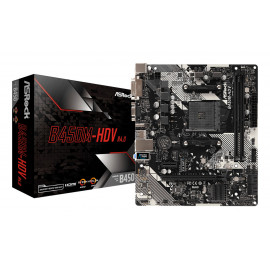 Asrock B450M-HDV R4.0 AMD B450 Emplacement AM4 micro ATX