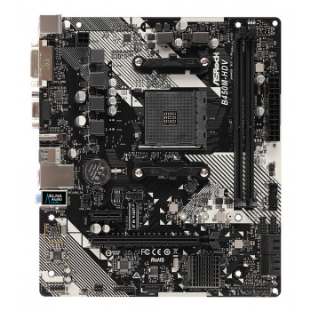 Asrock B450M-HDV R4.0 AMD B450 Emplacement AM4 micro ATX