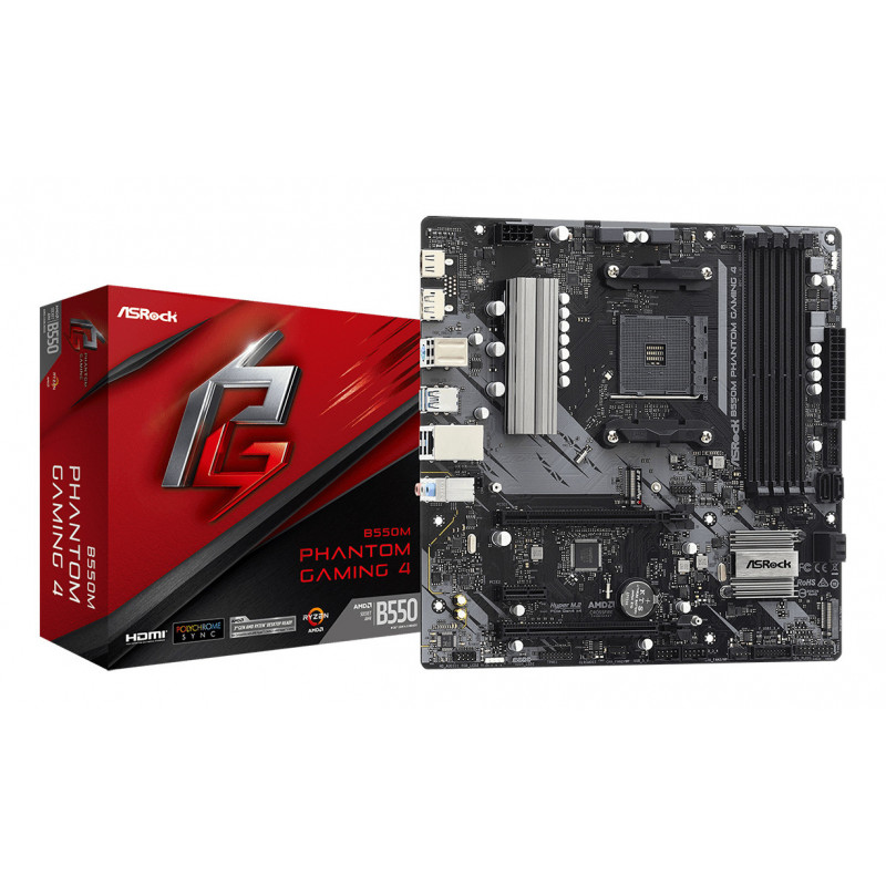 Asrock B550M Phantom Gaming 4 AMD B550 Emplacement AM4 micro ATX