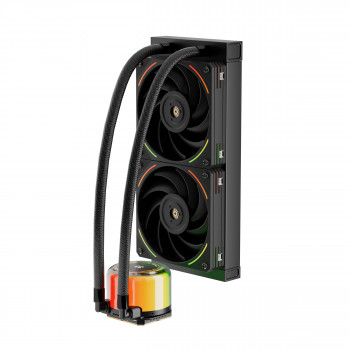 1STPLAYER CC-240-BK système de refroidissement d’ordinateur Processeur Refroidisseur de liquide tout-en-un 12 cm Noir