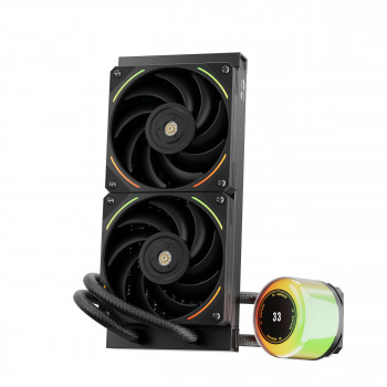 1STPLAYER CC-240-BK système de refroidissement d’ordinateur Processeur Refroidisseur de liquide tout-en-un 12 cm Noir