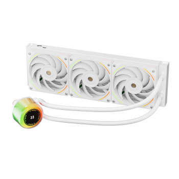 1STPLAYER CC-360-WH système de refroidissement d’ordinateur Processeur Refroidisseur de liquide tout-en-un 12 cm Blanc