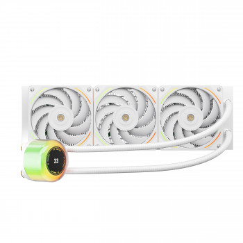 1STPLAYER CC-360-WH système de refroidissement d’ordinateur Processeur Refroidisseur de liquide tout-en-un 12 cm Blanc