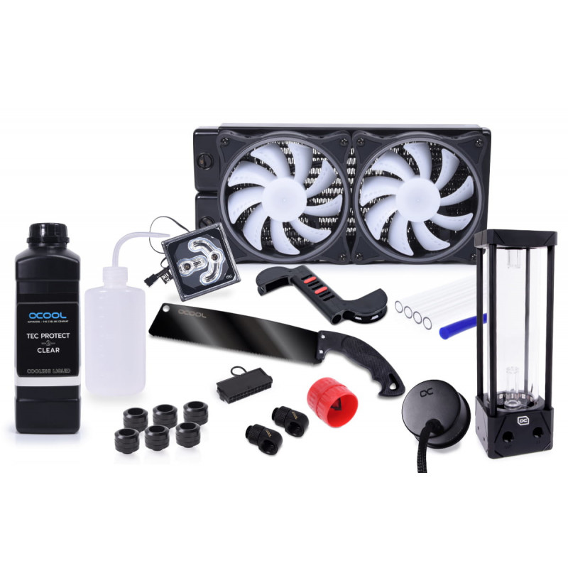 Alphacool 11992 système de refroidissement d’ordinateur Bloc d'eau 12 cm Noir, Transparent