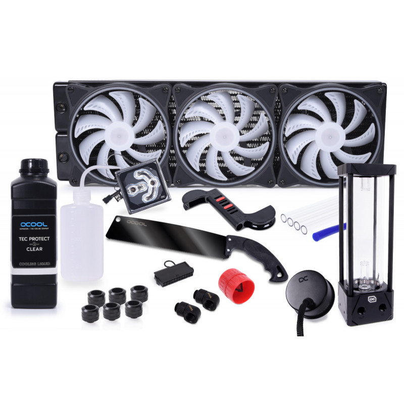 Alphacool 11994 système de refroidissement d’ordinateur Bloc d'eau 14 cm Noir, Gris, Transparent