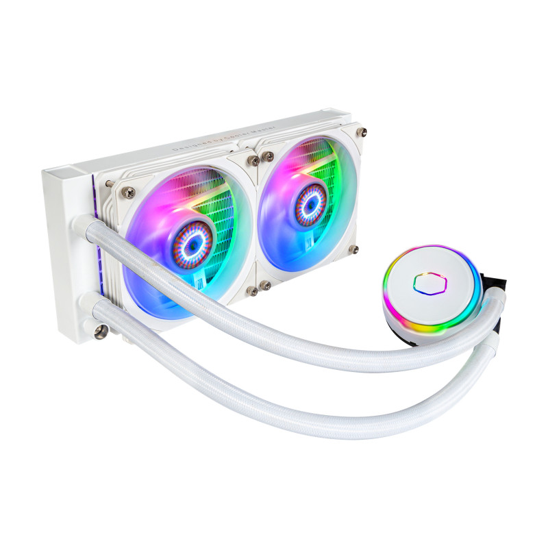Cooler Master MasterLiquid PL240 Flux White Edition Boitier PC Kit de refroidissement du liquide 12 cm Blanc